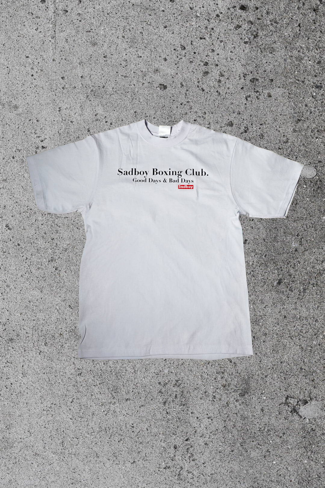Sadboy Boxing Club white heavyweight cotton shirt, boxing club back print
